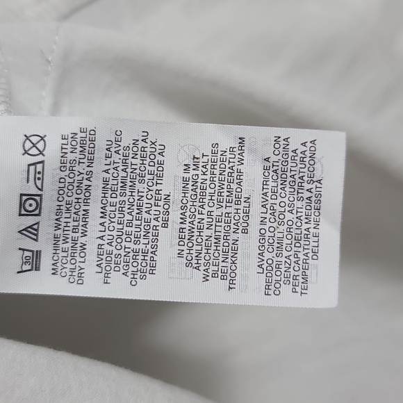 J.CREW White Sleeveless Muscle Tee w/ Silver Glitter Stripes Down Sides Size XXS - Picture 4 of 16